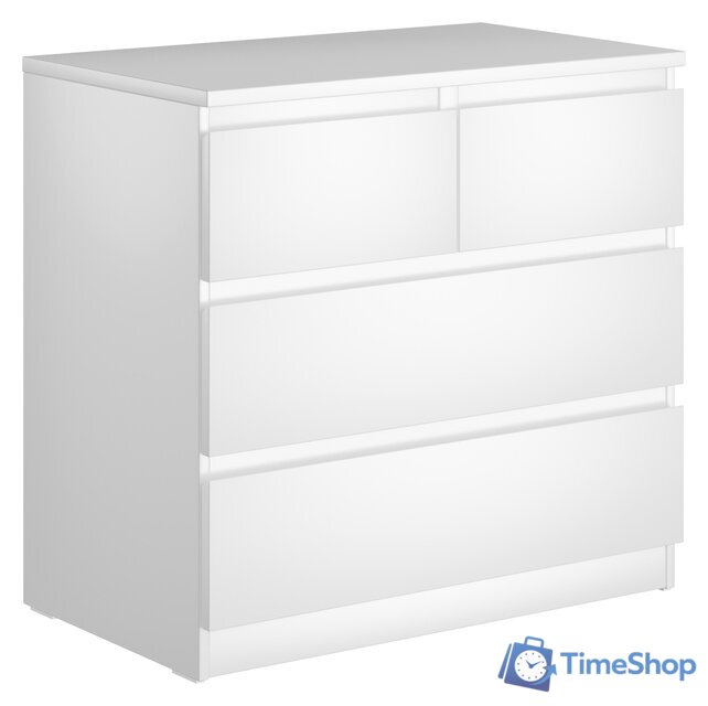 Комод Mio Tesoro Мальта 4 ящика 80x76 2.05.02.050.1 (белый) - Изображение №1 — Интернет-магазин Time-Shop