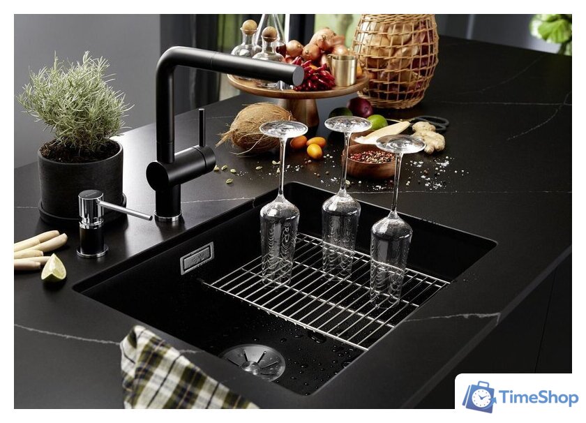 Кухонная мойка Blanco Subline 500-U Coloured Components 527794 (черный) - Изображение №7 — Интернет-магазин Time-Shop