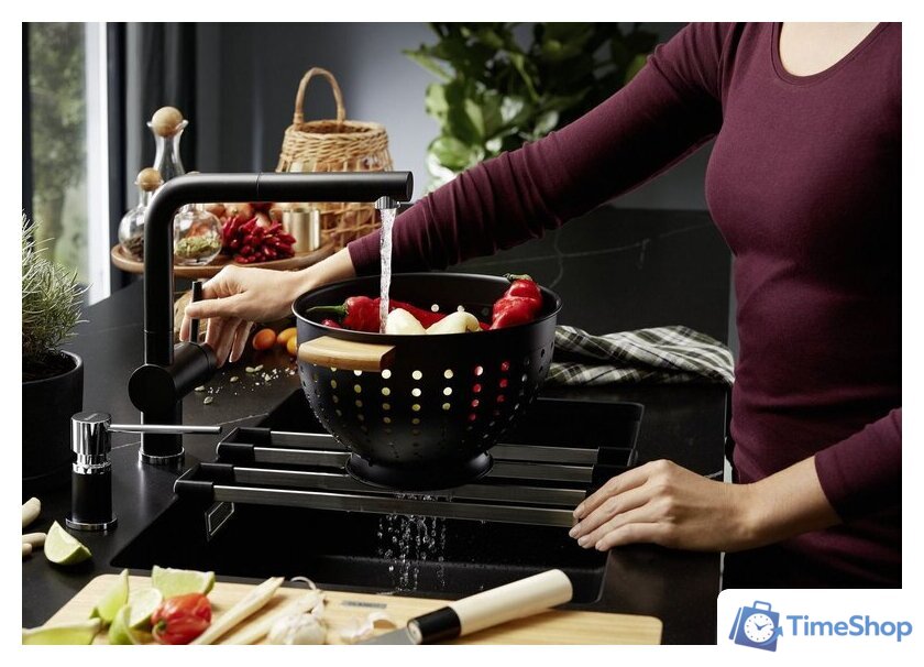 Кухонная мойка Blanco Subline 500-U Coloured Components 527794 (черный) - Изображение №5 — Интернет-магазин Time-Shop