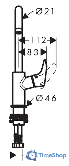 Смеситель Hansgrohe Logis 71130000 - Изображение №3 — Интернет-магазин Time-Shop