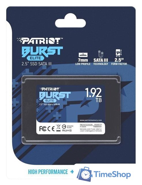 SSD Patriot Burst Elite 1.92TB PBE192TS25SSDR - Изображение №6 — Интернет-магазин Time-Shop