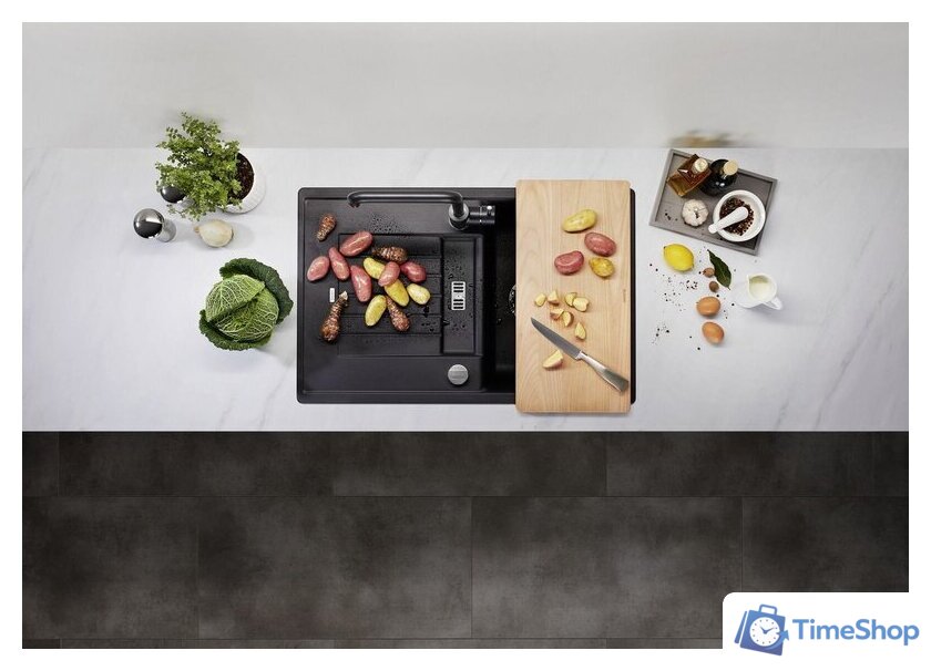 Кухонная мойка Blanco Zia 45 S 526012 (черный, клапан-автомат) - Изображение №5 — Интернет-магазин Time-Shop