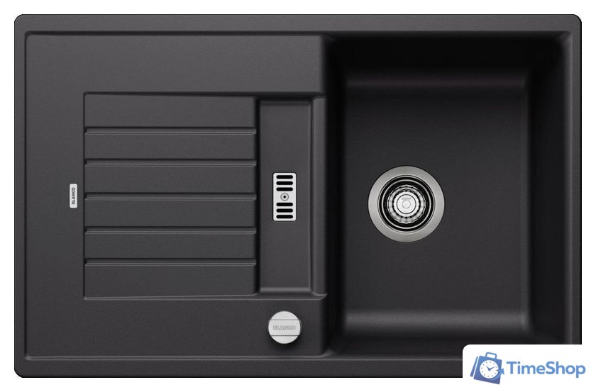 Кухонная мойка Blanco Zia 45 S 526012 (черный, клапан-автомат) - Изображение №1 — Интернет-магазин Time-Shop