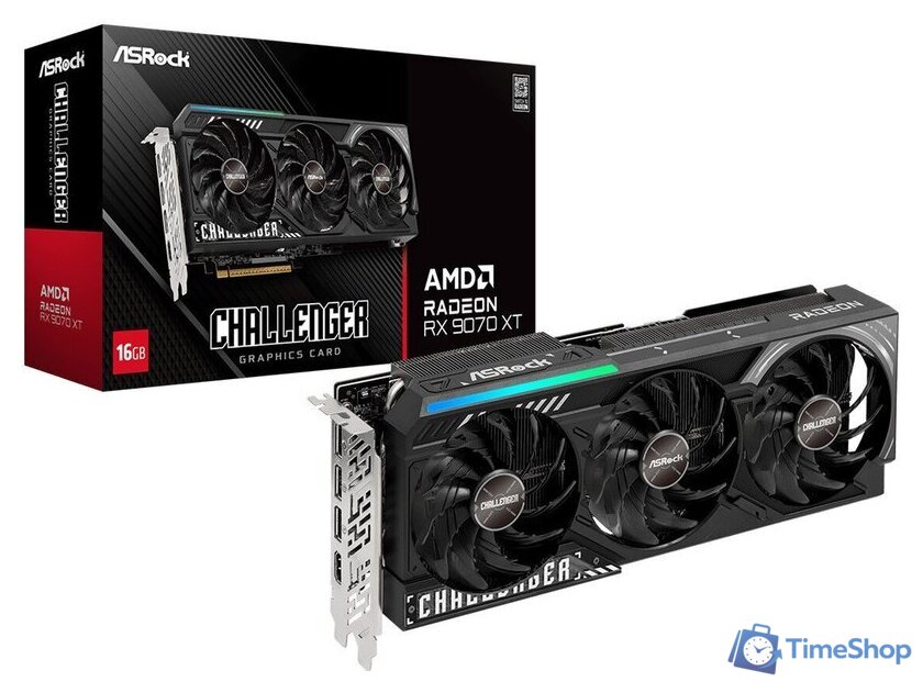 Видеокарта ASRock AMD Radeon RX 9070 XT Challenger 16GB RX9070XT CL 16G - Изображение №6 — Интернет-магазин Time-Shop