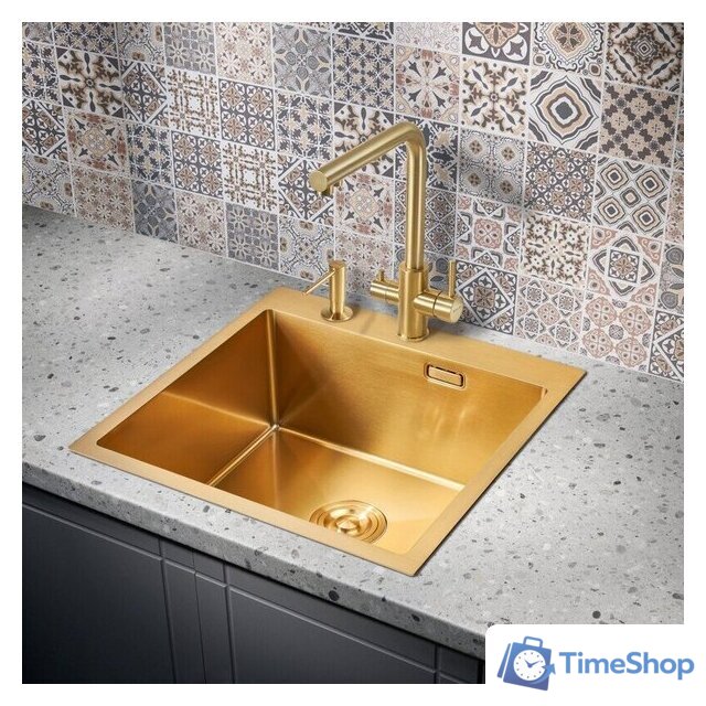 Кухонная мойка Milacio Denia 51 Steel MC.77488 (золотой) - Изображение №2 — Интернет-магазин Time-Shop