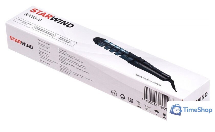 Спиральная плойка StarWind SHE6500 (черный) - Изображение №5 — Интернет-магазин Time-Shop