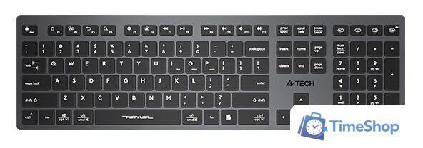Клавиатура A4Tech Fstyler FBX50C (серый/черный) - Изображение №1 — Интернет-магазин Time-Shop