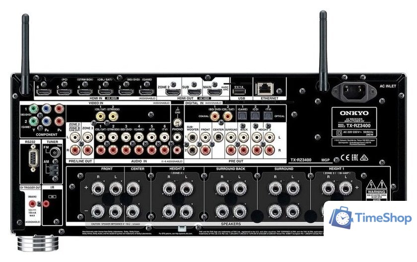 AV ресивер Onkyo TX-RZ3400 (черный) - Изображение №5 — Интернет-магазин Time-Shop