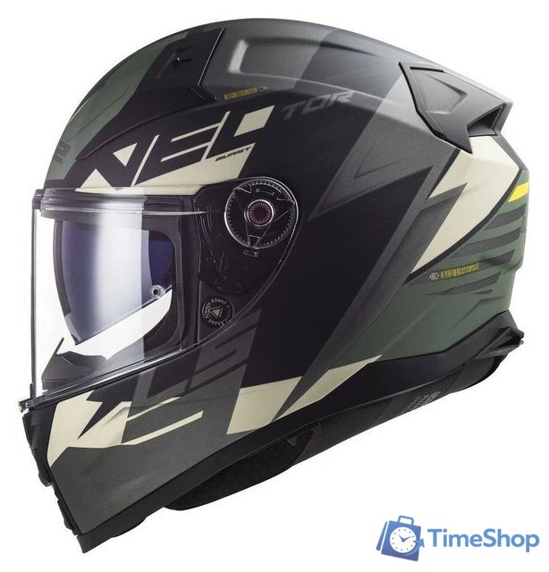 Мотошлем LS2 FF811 Vector II Absolute (S, матовый черный/серебристый) - Изображение №6 — Интернет-магазин Time-Shop