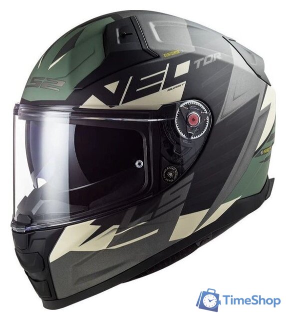 Мотошлем LS2 FF811 Vector II Absolute (S, матовый черный/серебристый) - Изображение №5 — Интернет-магазин Time-Shop