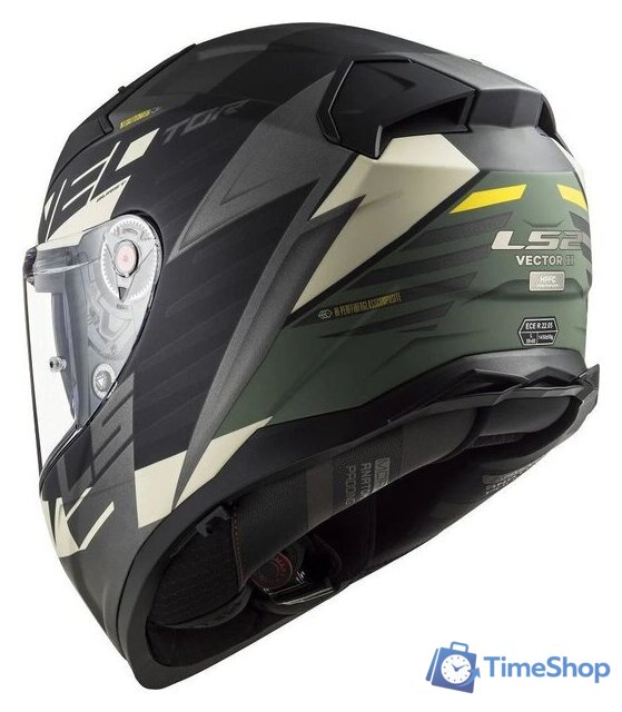 Мотошлем LS2 FF811 Vector II Absolute (S, матовый черный/серебристый) - Изображение №7 — Интернет-магазин Time-Shop