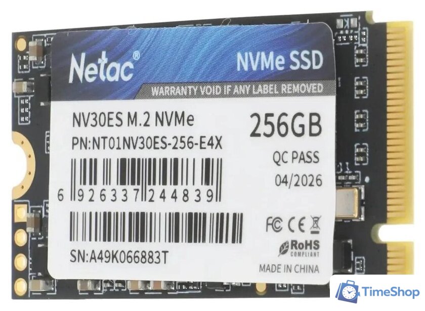 SSD Netac NV30ES 256GB NT01NV30ES-256-E4X - Изображение №3 — Интернет-магазин Time-Shop