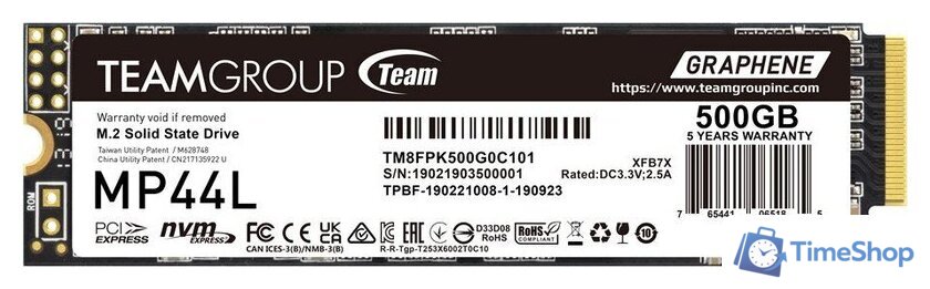 SSD Team MP44L 500GB TM8FPK500G0C101 - Изображение №1 — Интернет-магазин Time-Shop