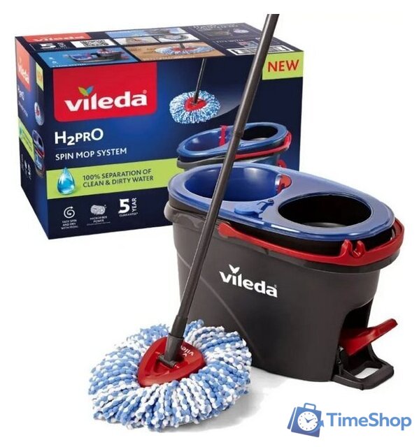 Швабра с отжимом Vileda Turbo H2Pro - Изображение №2 — Интернет-магазин Time-Shop
