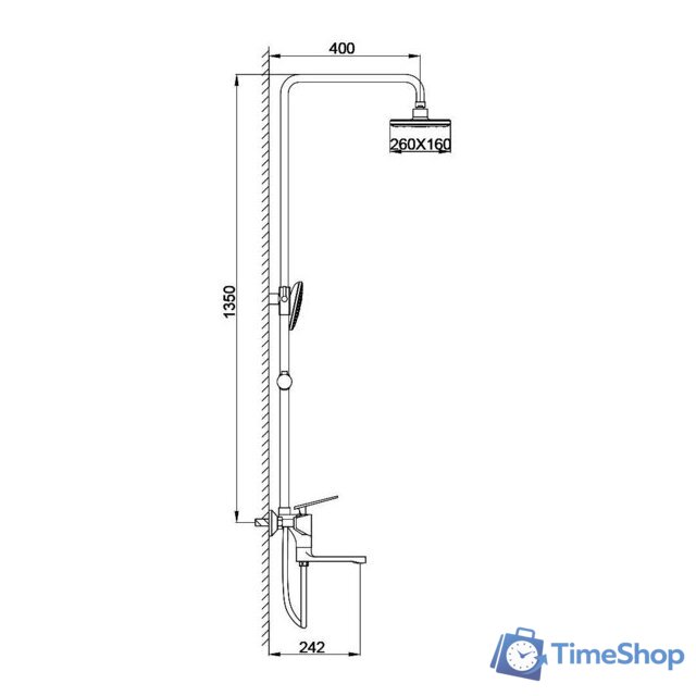 Душевая система  FRAP F2457 - Изображение №2 — Интернет-магазин Time-Shop