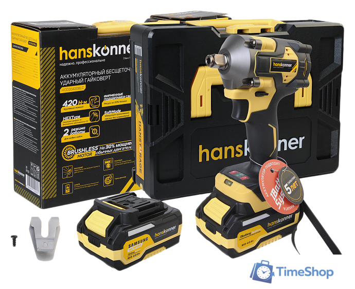 Гайковерт Hanskonner HCD20420BLC (с 1-им АКБ, кейс) - Изображение №1 — Интернет-магазин Time-Shop