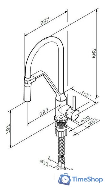 Смеситель AM.PM Like S F8013000 - Изображение №3 — Интернет-магазин Time-Shop