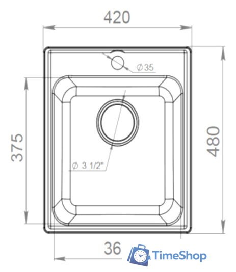 Кухонная мойка GranFest QUARZ Z-17 (черный) - Изображение №3 — Интернет-магазин Time-Shop
