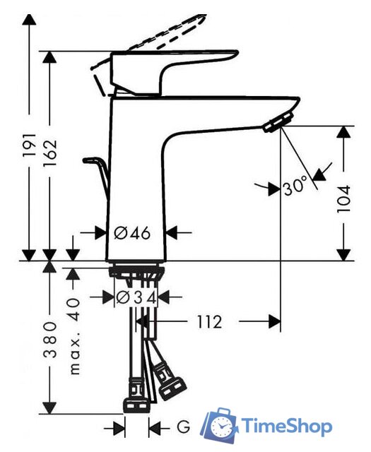 Смеситель Hansgrohe Talis E 71710140 (бронзовый матовый) - Изображение №5 — Интернет-магазин Time-Shop