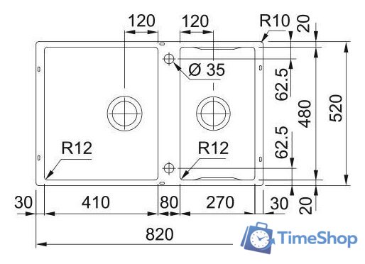 Кухонная мойка Franke Box Center BWX 120-41-27 122.0617.527 - Изображение №5 — Интернет-магазин Time-Shop
