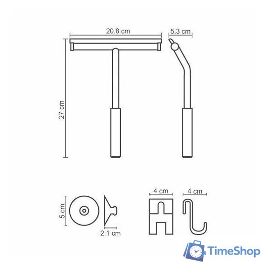 Скребок для душевой кабины Wasserkraft K-211 - Изображение №3 — Интернет-магазин Time-Shop
