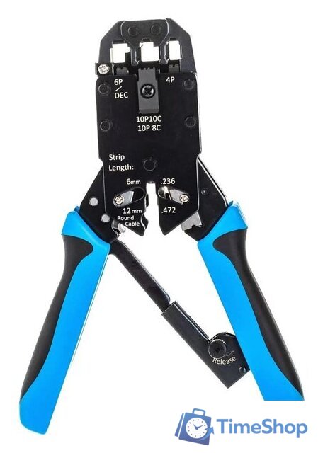 Кримпер Hyperline HT-200AR (черный/голубой) - Изображение №1 — Интернет-магазин Time-Shop