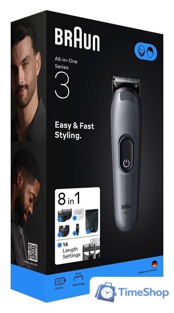 Универсальный триммер Braun AIO3540 - Изображение №7 — Интернет-магазин Time-Shop