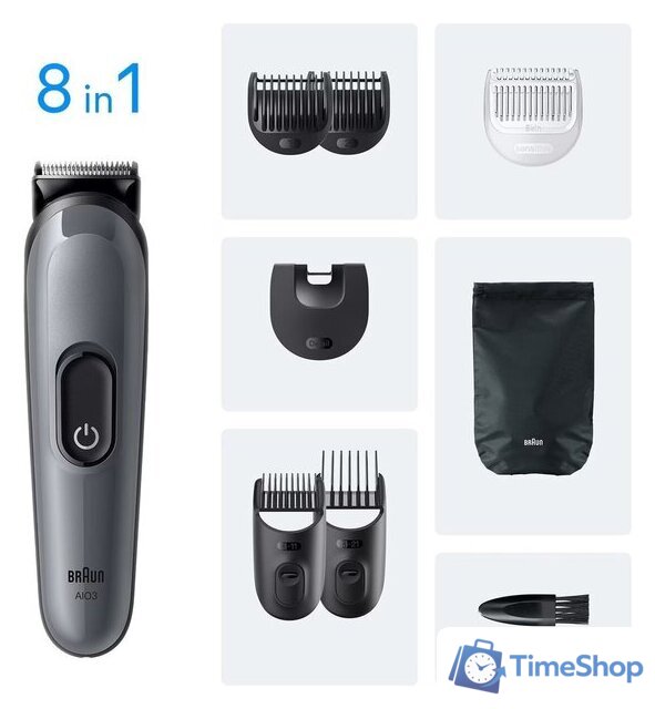 Универсальный триммер Braun AIO3540 - Изображение №6 — Интернет-магазин Time-Shop