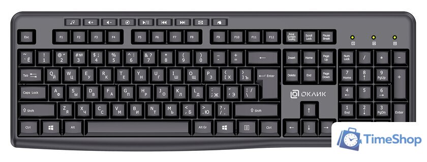 Клавиатура Оклик K225W (черный) - Изображение №1 — Интернет-магазин Time-Shop