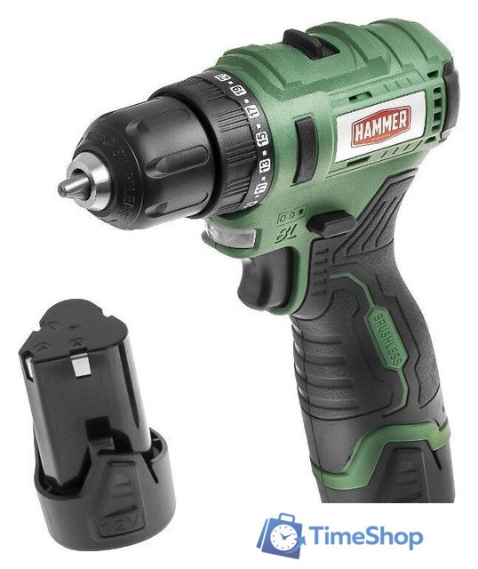 Дрель-шуруповерт Hammer ACD12BLC (с 2-мя АКБ, кейс) - Изображение №2 — Интернет-магазин Time-Shop