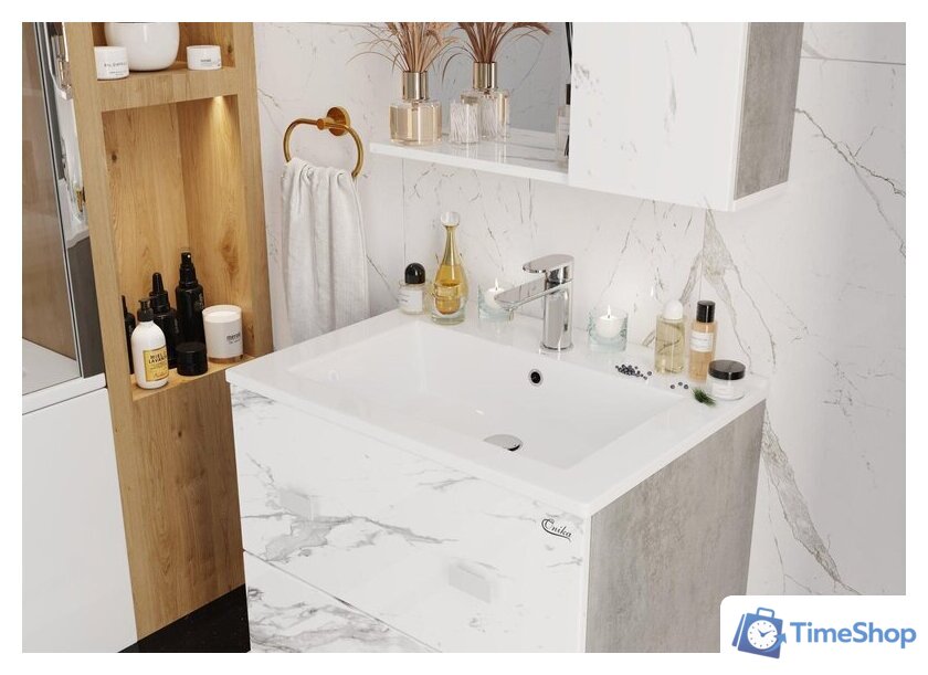  Onika Тумба под умывальник Марбл 65.13 106548 - Изображение №6 — Интернет-магазин Time-Shop