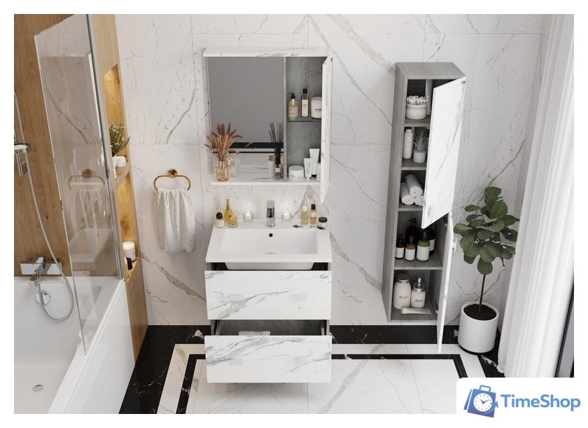  Onika Тумба под умывальник Марбл 65.13 106548 - Изображение №5 — Интернет-магазин Time-Shop