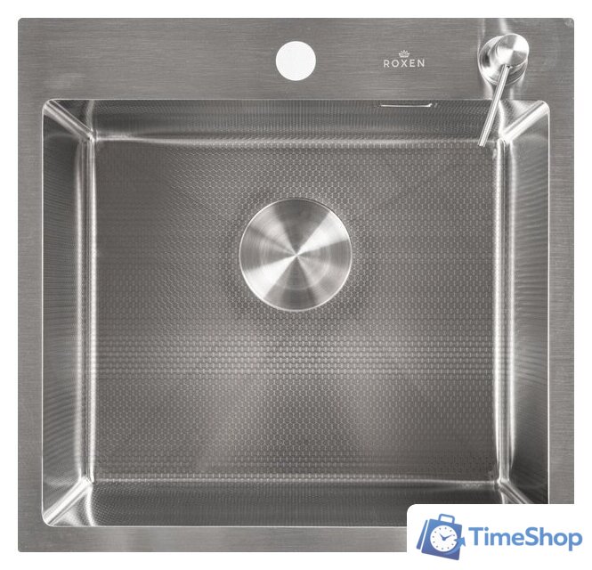 Кухонная мойка Roxen Snake 560220-50-S (50*48) сатин/текстурная поверхность (с коландером и дозатором) - Изображение №8 — Интернет-магазин Time-Shop