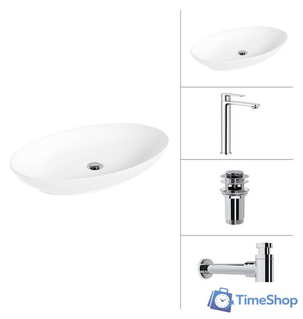 Умывальник Lauter 21571 + Moon 21СK81691C + сифон 21635CH + дон.клапан 21190CH (хром) - Изображение №1 — Интернет-магазин Time-Shop
