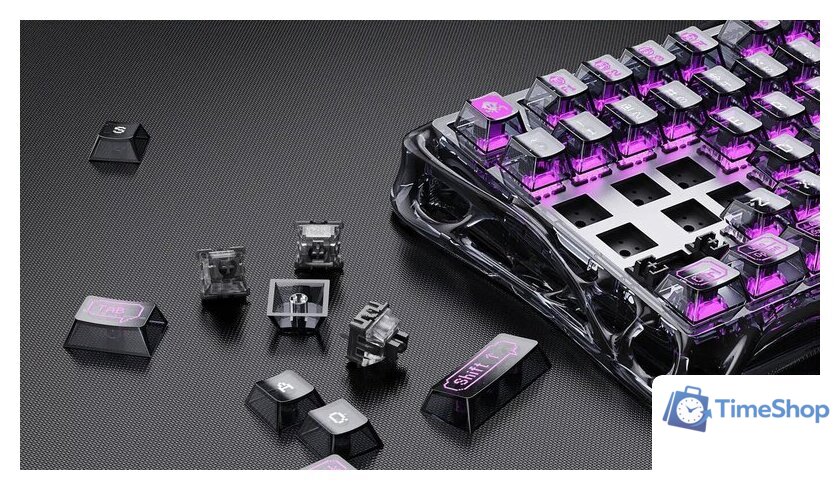 Клавиатура Gravastar Mercury V75 Lite Transparent Black (GravaStar Magnetic Blackcore) - Изображение №15 — Интернет-магазин Time-Shop