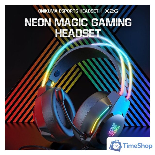 Наушники Onikuma X26 (черный) - Изображение №2 — Интернет-магазин Time-Shop