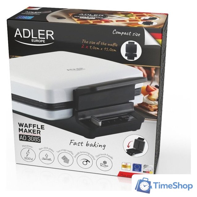 Вафельница Adler AD 3085 - Изображение №14 — Интернет-магазин Time-Shop