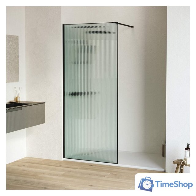 Душевая стенка RGW WA-08B 06100811-154 110 (черный/ребристое стекло) - Изображение №1 — Интернет-магазин Time-Shop