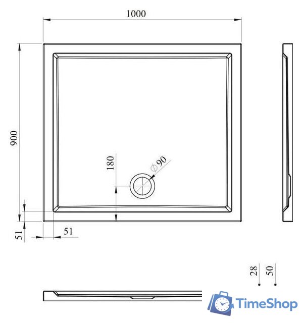 Душевой поддон Lavinia Boho One 37016100 100х90 - Изображение №7 — Интернет-магазин Time-Shop
