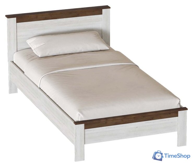 Кровать Мебельград Даллас 120x200 (дуб винтерберг/таксония) - Изображение №1 — Интернет-магазин Time-Shop