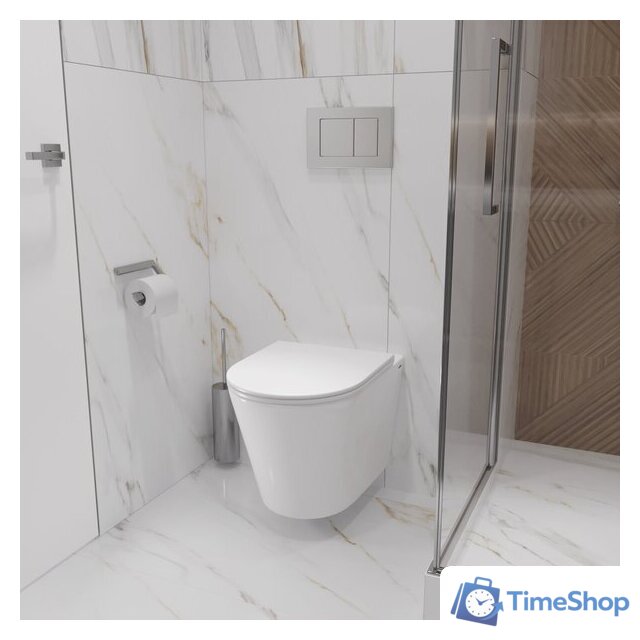 Унитаз подвесной Lauter Longer 2110822 с кнопкой 219704F (квадратная, черный) - Изображение №20 — Интернет-магазин Time-Shop