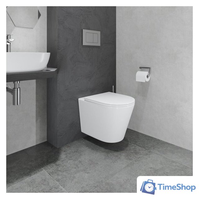 Унитаз подвесной Lauter Longer 2110822 с кнопкой 219704F (квадратная, черный) - Изображение №14 — Интернет-магазин Time-Shop