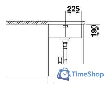 Кухонная мойка Blanco Andano 450-U (без клапана-автомата) [519373] - Изображение №3 — Интернет-магазин Time-Shop