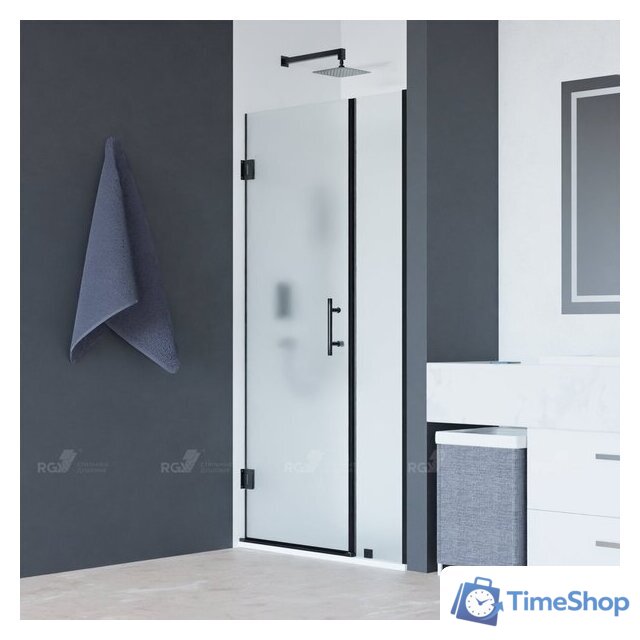 Душевая дверь RGW HO-012B 350601209-24 90 (черный/матовое-сатинат стекло) - Изображение №1 — Интернет-магазин Time-Shop