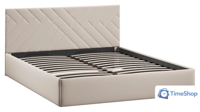 Кровать Трия Кевия Тип 1 с подъемным механизмом 160x200 (велюр Confetti Cream) - Изображение №2 — Интернет-магазин Time-Shop