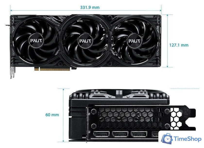 Видеокарта Palit GeForce RTX 5070 Ti GamingPro OC V1 NE7507TS19T2-GB2031Y - Изображение №10 — Интернет-магазин Time-Shop