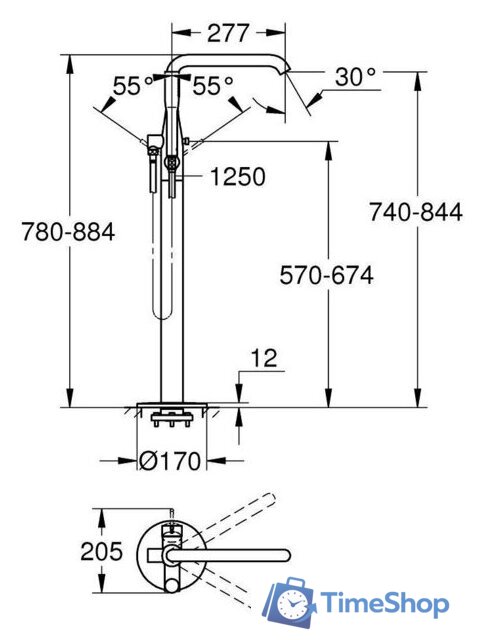 Смеситель Grohe Essence 25248GN1 - Изображение №2 — Интернет-магазин Time-Shop