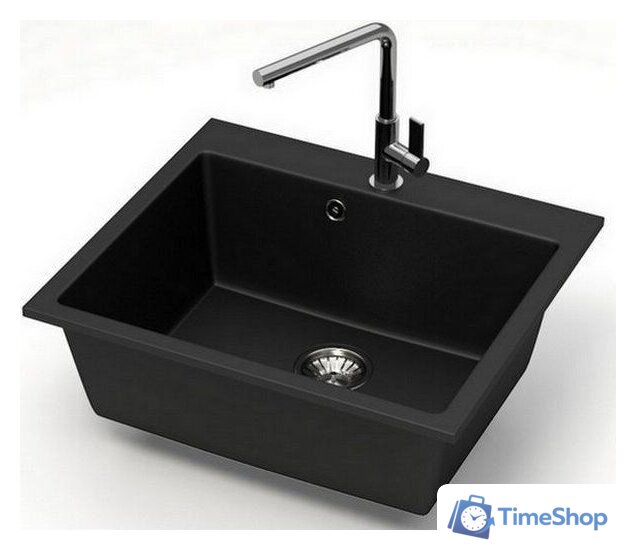Кухонная мойка MARRBAXX Карельский камень модель 44/Q4 F044Q004 (черный) - Изображение №1 — Интернет-магазин Time-Shop