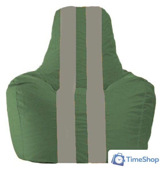 Кресло-мешок Flagman Спортинг С1.1-61 (тёмно-зелёный/серый) - Изображение №1 — Интернет-магазин Time-Shop