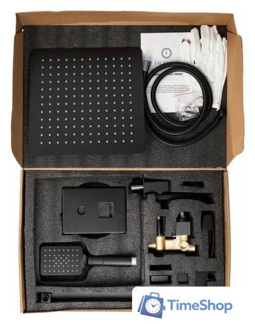 Душевая система  Filarete Waterfall FL1010 (черный матовый) - Изображение №16 — Интернет-магазин Time-Shop